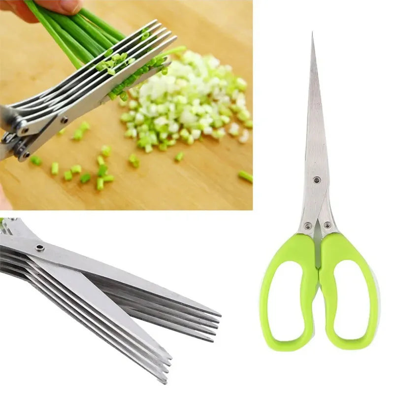 Multi-Functional Stainless Steel Kitchen Scissors â€“ 5 Layers