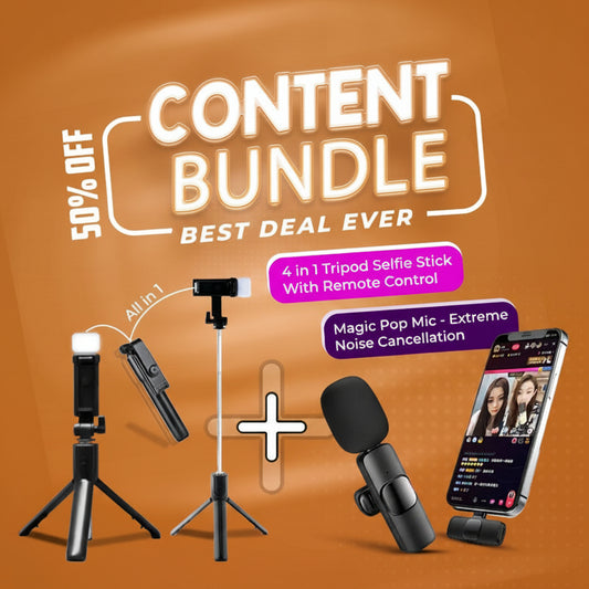 Content Bundle 4 in 1 tripod+Pop Mic