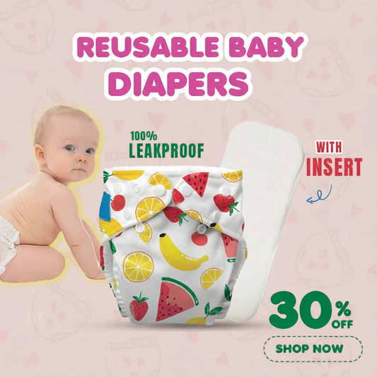 Kids' Free Size Reusable  Diaper + Insert (0-36 months)